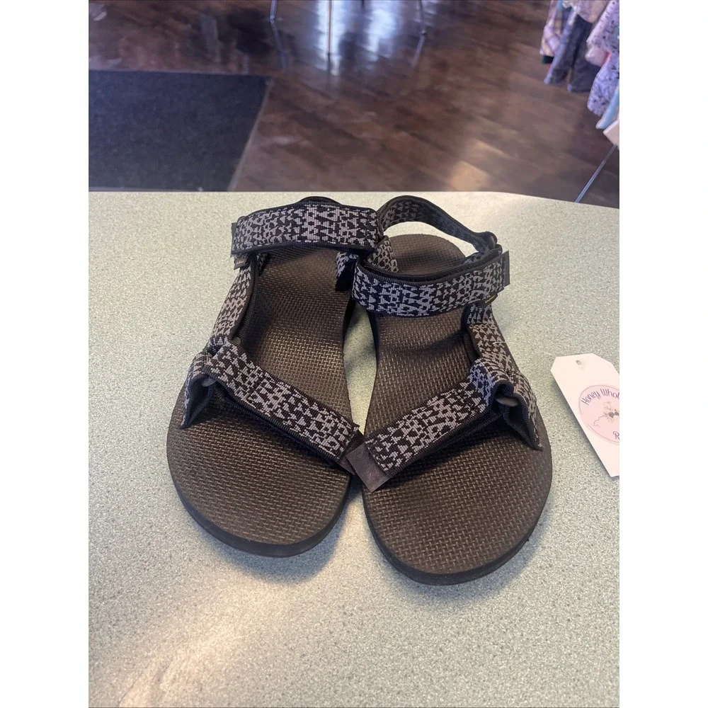 Teva Sandals Men's‎ 9 Black Original Universal Strap On Water Outdoor